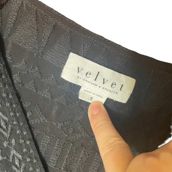 Velvet by Graham and Spencer Black Short Sleeve Mini Dress Cover Up small - Picture 4 of 11